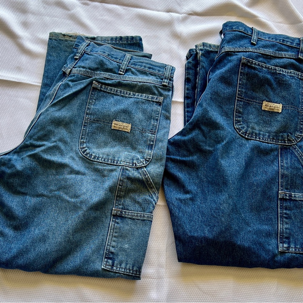 Men's Blue Denim Wrangler Carpenter Jeans